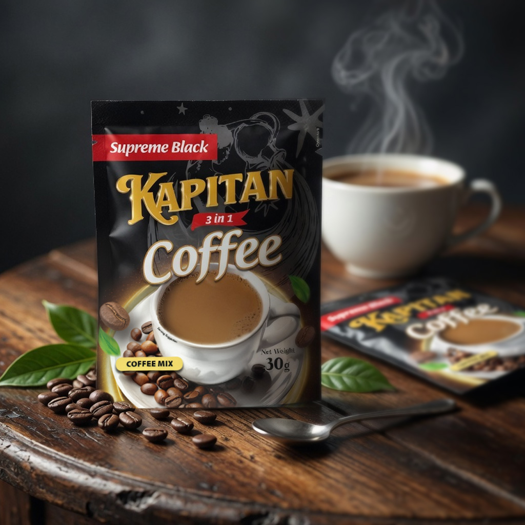 Kapitan 3-in-1 Coffee Supreme Black