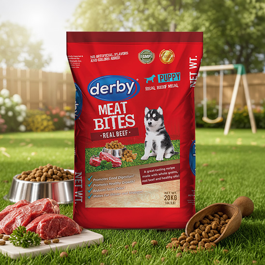 Derby Dry Dog Food Puppy (Meat Bites)