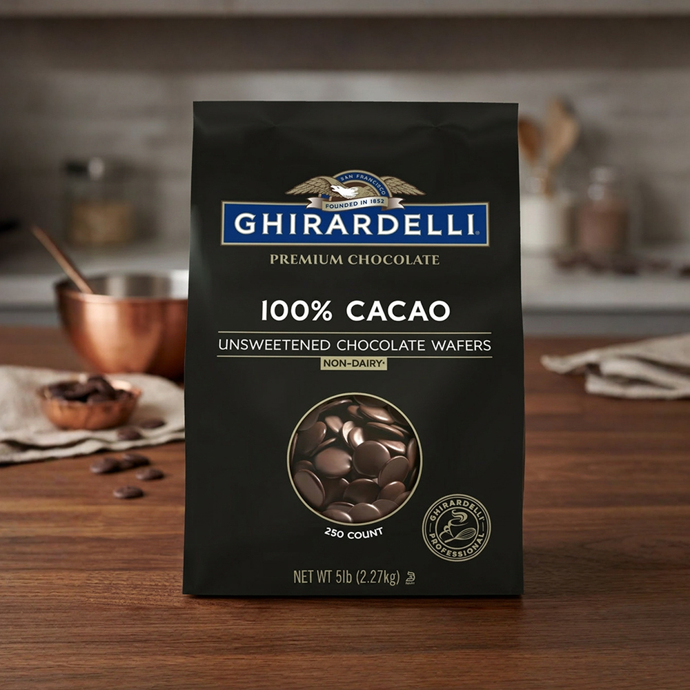 Ghirardelli Baking Chips - 100% Cacao Unsweetebed Chocolate Wafers