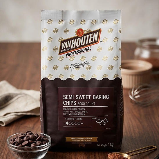 Van Houten Professional Semi Sweet Baking Chips